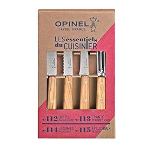Opinel Essentials Kitchen Knife Box Set – Olive Wood