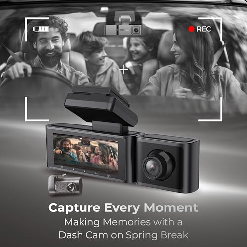 Image of DC 203D Quad HD Triple Channel Dashcam (Front+Cabin+Rear - 2026 Edition) with 3.18 inch Display|F True 2K, Cabin True FHD, Rear FHD Resolution | 4MP Front Camera |WDR |