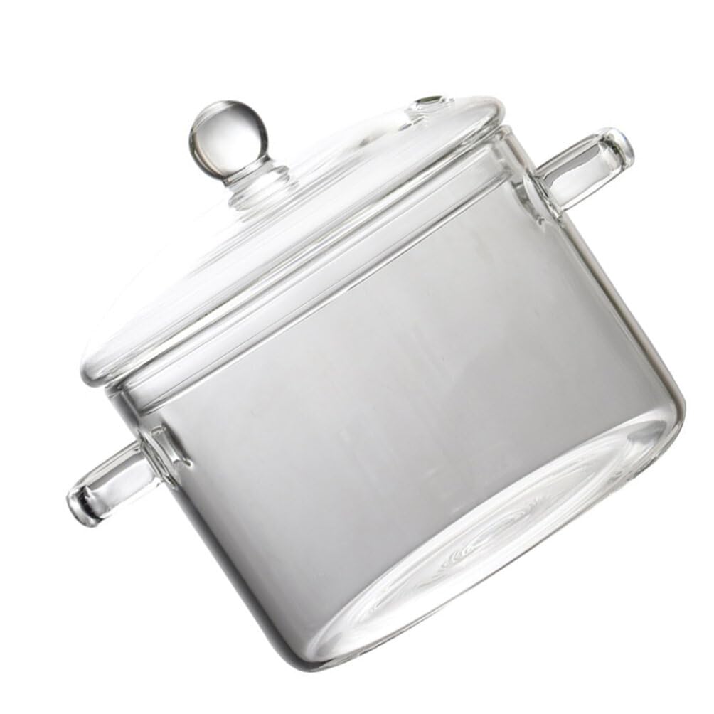 Bol de Nouilles en Verre avec Couvercle 1350ml, Transparent