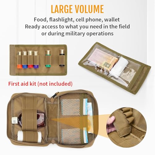 Pochette tactique Molle admin WLXW sac militaire EDC horizontal