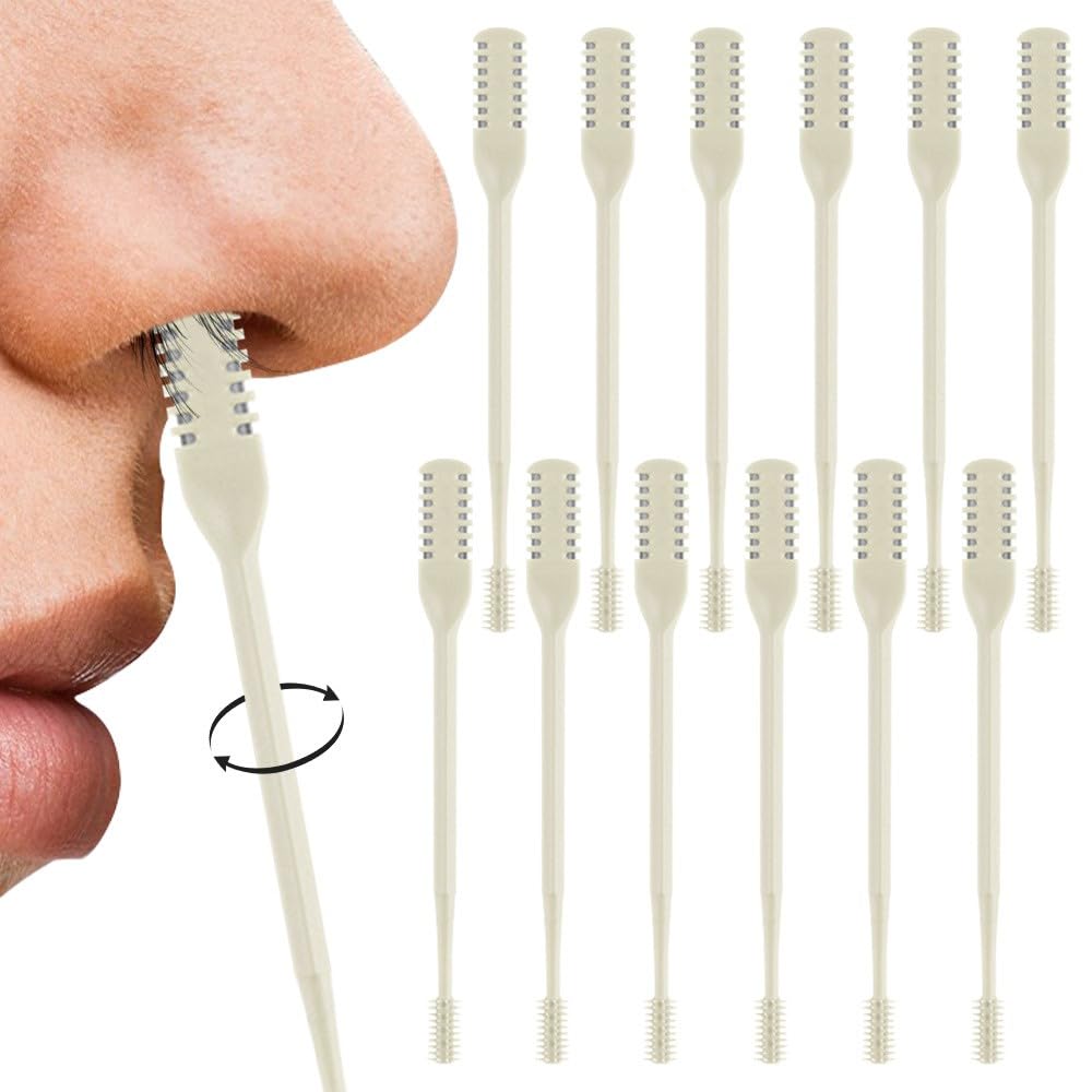 Nasal Hair Cutter 2025 Double-Sided Nose Hairs Removal Manual 360 Rotating Nostril Hair Removal Tool Manual Nose Hairs