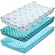 Nicoone Wickelunterlage für Babys,3 Stück Ultraweiches Wickelunterlagen-Abdeckungs-Set,Baby Mattress Protector für Mädchen Und Jungen für Alle Größen
