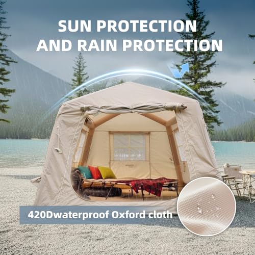 Carpa inflable premium para camping con dosel y tejido Oxford miniatura 5