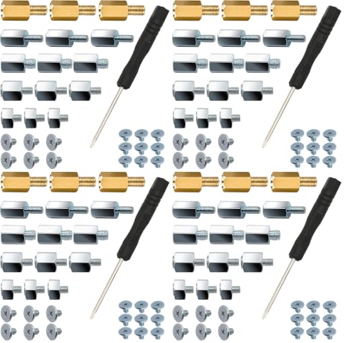Image of PCIe NVMe M.2 SSD Mounting Screws Kit for Asus Gigabyte ASRock Msi Motherboards, 30pcs (Pack of 4)
