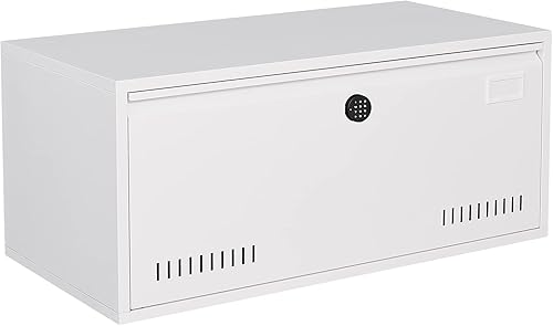Miniatura 8 de KUIKUI Archivador lateral digital electrónico con un solo cajón, archivador de metal con barra para colgar letras y documentos A4 para oficina en