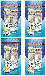 4 un Osso Deliciosso Baby Palito Fino Leite para Cães Filhotes Ossinho para cachorro filhote - 100 g