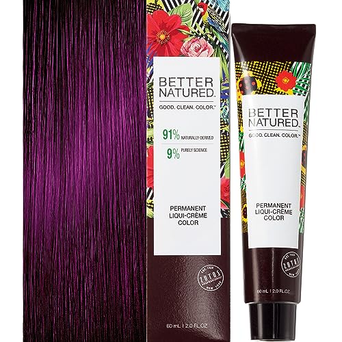 Better Natured Permanent 4VV Medium Intense Violet Hair Color Dye - Naturally-derived, Vegan & 100% Gray Coverage that Lasts up to 8 Weeks