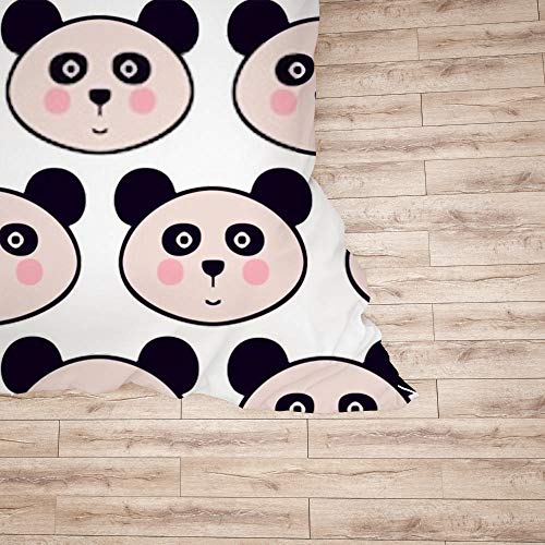 Housse de couette Panda et 2 taies d'oreiller 100% polyester lit jumeau