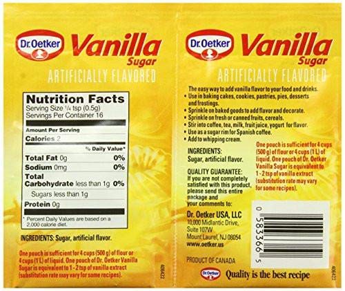 Vanilla Sugar, (Oetker) (6X0.32Oz) 54G #TOP1
