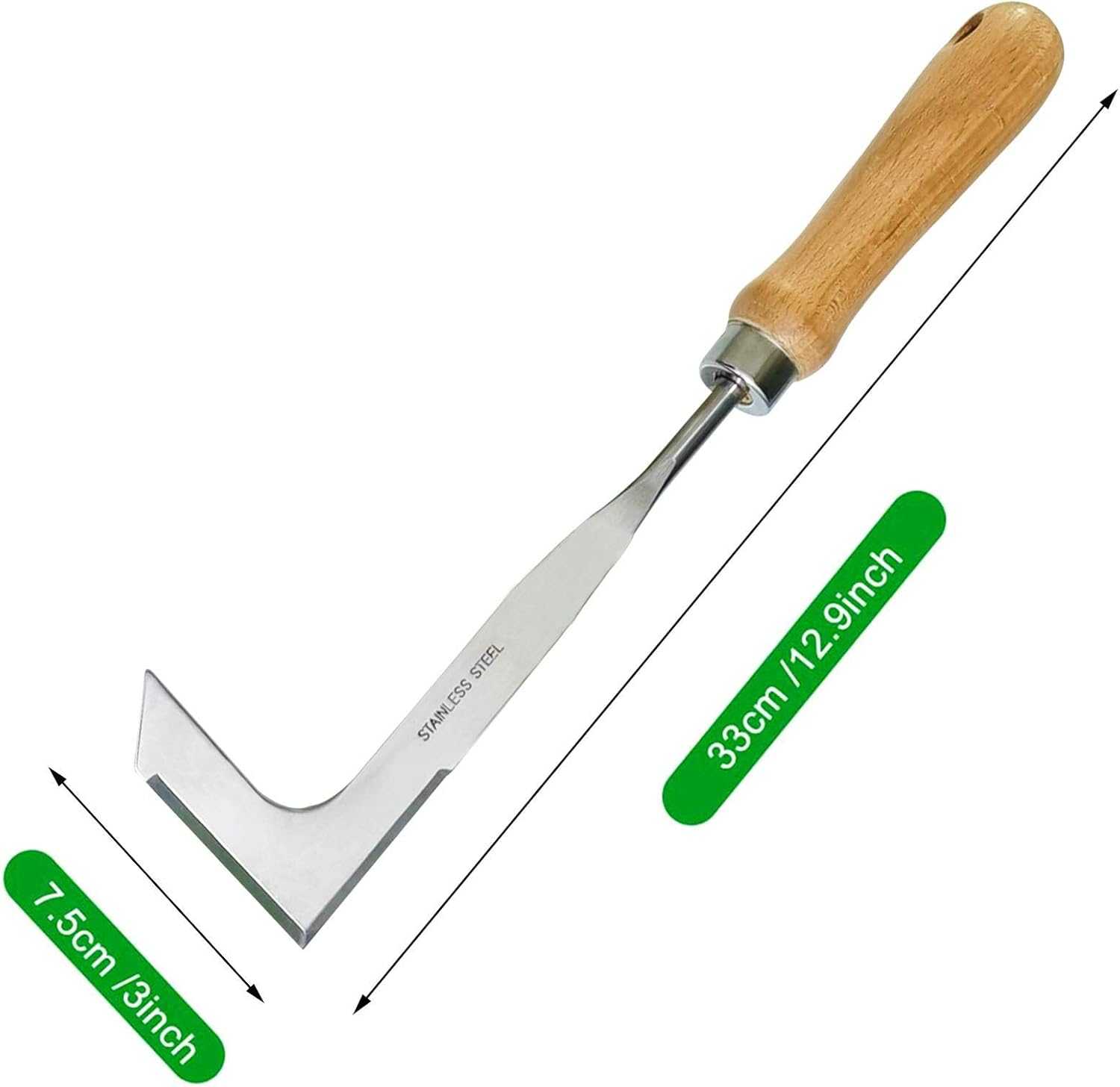 tBesme Crack Weeder Crevice Weeding Tool Patio Weeder L-Shape Patio Knife Lawn Yard Gardening Tool
