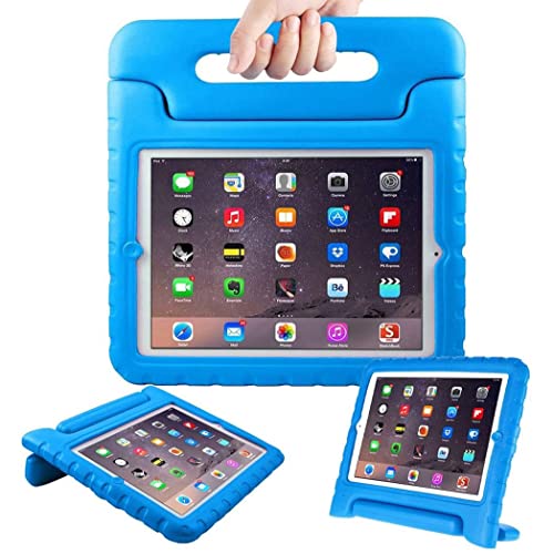Funda Infantil Compatible con Samsung Galaxy Tab A 10,1” 2016 T580/T585, Carcasa Tablet Niño Antigolpes con Asa Convertible Soporte Incorporado (Azul) Cover