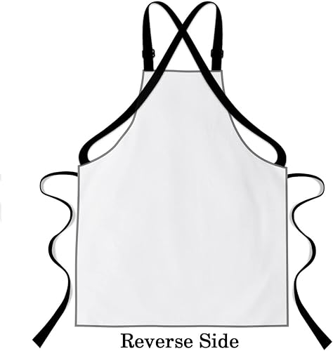 Miniatura 3 de Delantal vegetal, ingredientes de cocina de dibujos animados, diseño de hongos y chile, con 2 bolsillos y correas ajustables para el hombro,