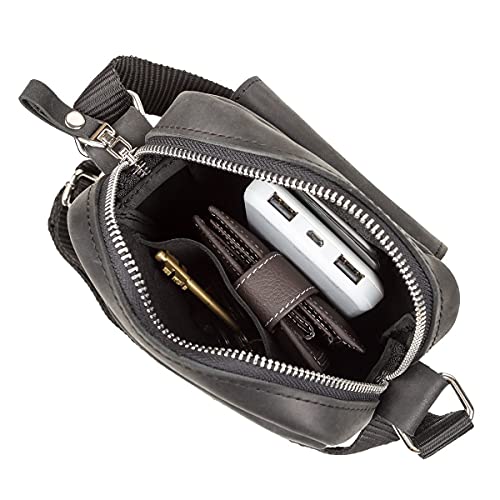 Crazy-horse leather men's bag4