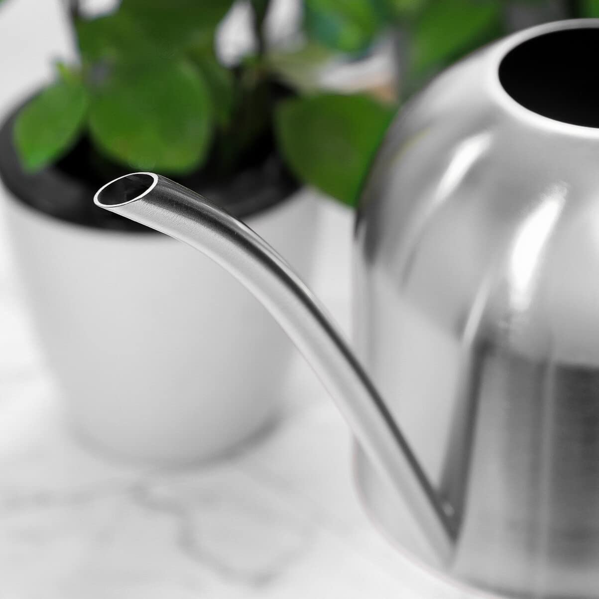 Annaffiatoio in acciaio inox, 1000 ml, annaffiatoio per fiori da giardino, vaso per piante, beccucci, annaffiatoio da giardino, per famiglia, ufficio, piante in vaso, bonsai (oro)
