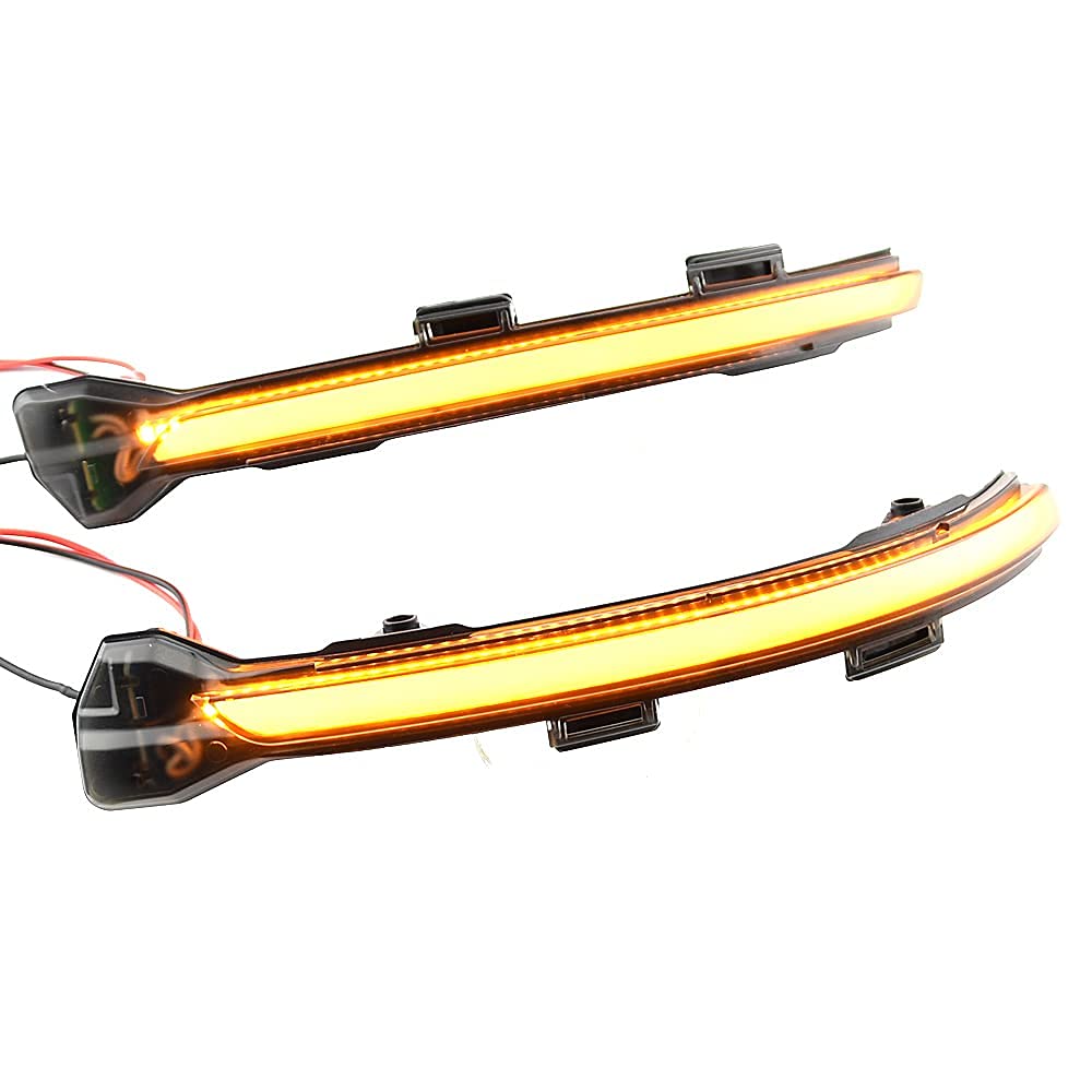 LED dynamiczny włączony kierunkowskaz, lusterko boczne sekwencyjne Kompatybilny z VW Golf 7 Jet-ta MK7 VII GTI R MK7 Golf 7.5 kompatybilny z To-uran-niebieski i żółty