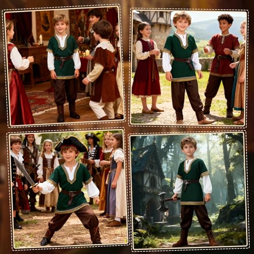Disfraz Renacentista Medieval para Niños miniatura 6