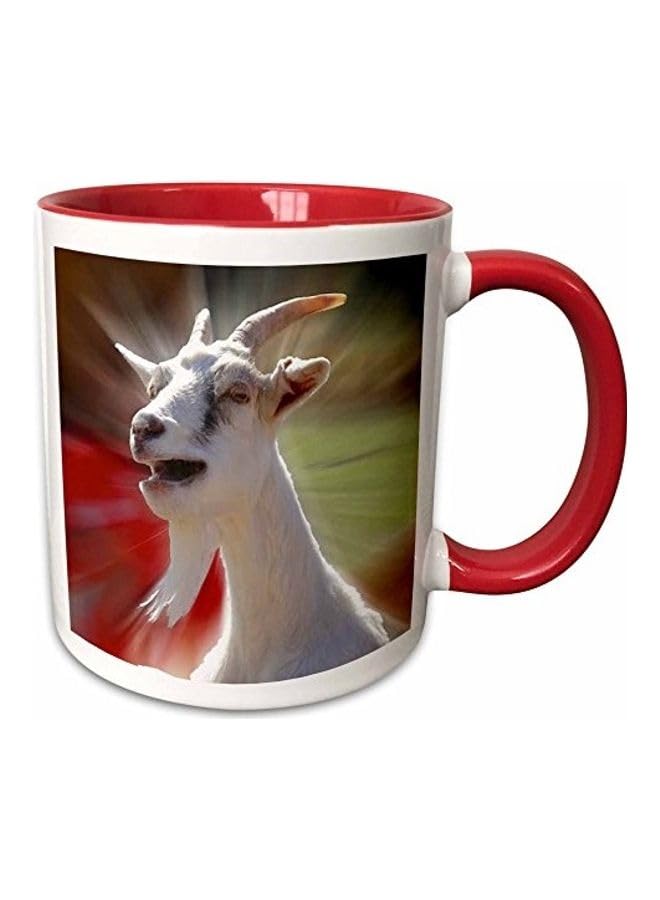 RYN Funny Talking Goat Mug Multicolour 11Ounce - RYNmg15431