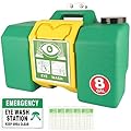 Portable Eyewash Station OSHA-Approved Emergency - Yzzwer 8 Gallon Wall Mounted Eye Wash Irrigation Kit Ansi Certified