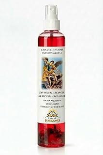 SAN MIGUEL ARCANGEL - ST MICHAEL ARCHANGEL Locion Preparada con Cuarzos- Fixed Perfume with Quartz, 8 oz, handcrafted for Protection, Luck, and Wellness- Casa de Bendiciones- House of Blessings