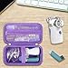 Supmay Hard Case for Portable Nebulizer Handheld Mesh Inhaler Spacer Nebulizers Machine for Adults & Kids Travel Household Use, Protective Holder Bag with Mesh Pocket for USB Cable, Battery, Purple