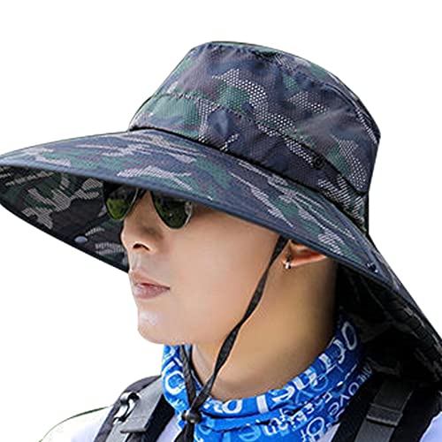 Limily mit breiter Krempe Sonnenscz, Fischerhüte für Herren Sonnenscz, Sonnenfür Männer und Frauen, wasserdichter, breiter Birm-Eimer, UV-Scz zum Angeln, Wandern, Garten, Strand Cover
