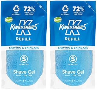 King of Shaves Sensitive Shave Gel Refillable Pouch 2 x 200ml