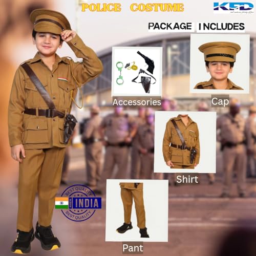 Image of Kaku Fancy Dresses Our Helper Costume for Boys & Girls | Social Helper Doctor, Nurse, Fireman, Postman, Teacher, Farmer Dress For Kids
