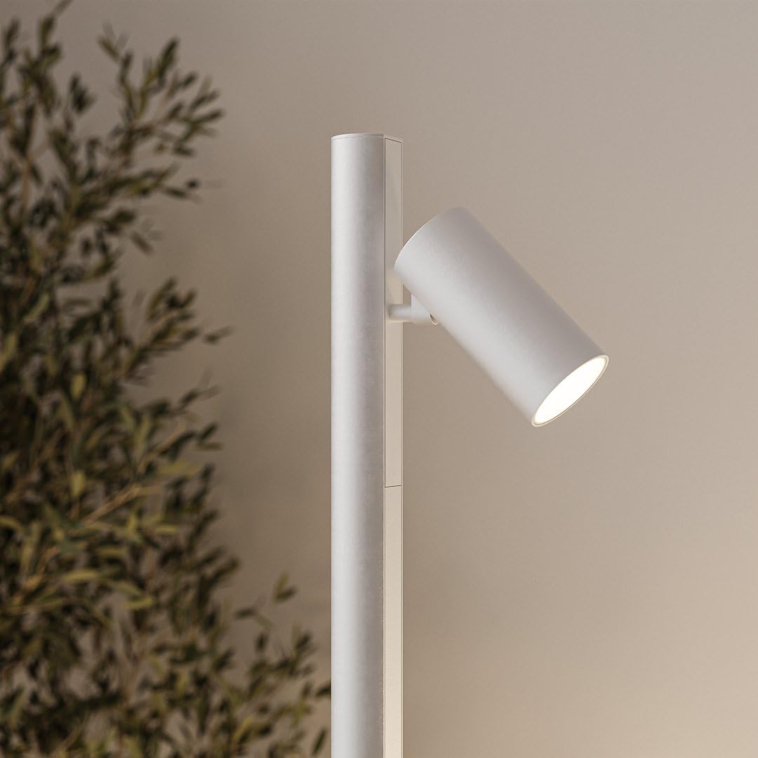 NEONA ARCA 7 LED Stehlampe mit Click & Connect-System, Modulare Stehleuchte 160 cm mit 3x 360° Spot & Beam, Warmweiß 2700K Wohnzimmer Leseleuchte (Weiß)