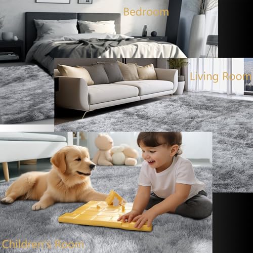 Tapis de salon à poils longs élégant au pile fin doux - 7