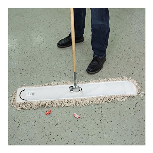 Image of Boardwalk Cotton Dry Mopping Kit, 36 x 5 Natural Cotton Head, 60 inch Natural Wood Handle