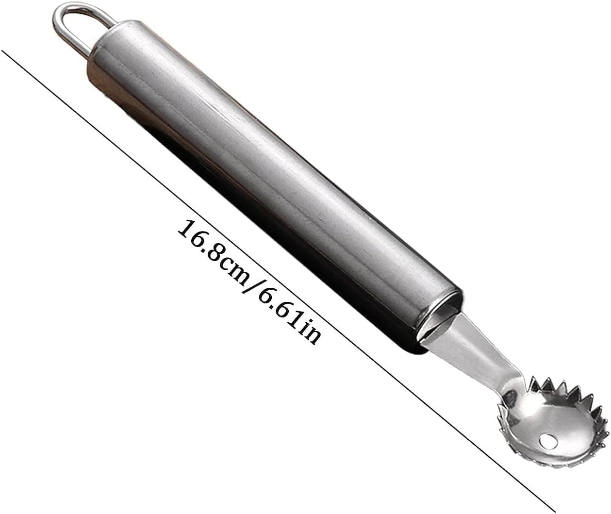 Silver Stainless Steel Strawberry Huller,silver Multi Function Strawberry Huller and Tomato Stem Corer Tool,for Strawberry,Tomato,Vegetable and Fruit Corer Practical Kitchen Tool Corers and Pitters