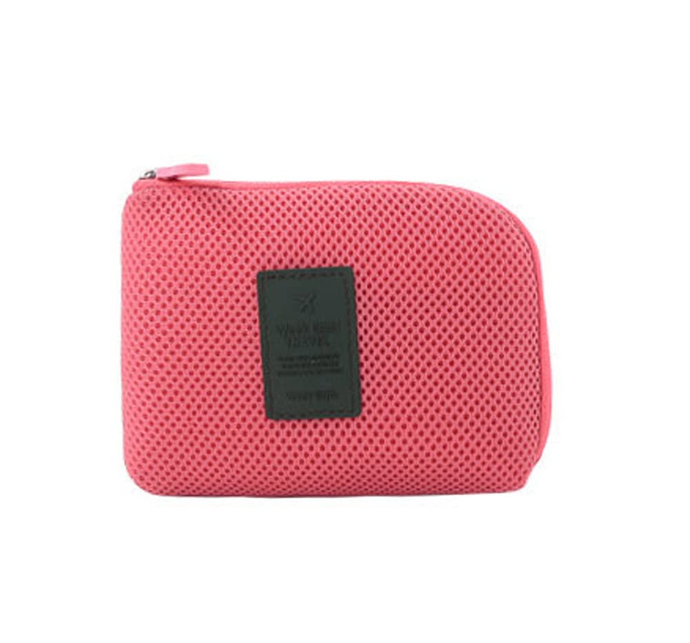 Soft Gadget Bag Small Travel Case Cable Organiser,Electronics Pouch,Portable Cable Bag for Power Bank,Earphone,Hard Disk,Lipsticks,Brush