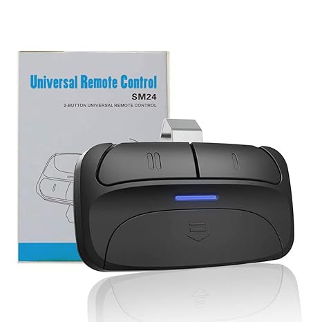 Universal Garage Door Remote, Replacement for Liftmaster Chamberlain 371LM, 373LM, 375LM, 375UT, 971LM, 973LM, 893MAX, KLIK1U (1, Purple/Yellow/Red/Orange/Green Learn Button/DIP Switch)