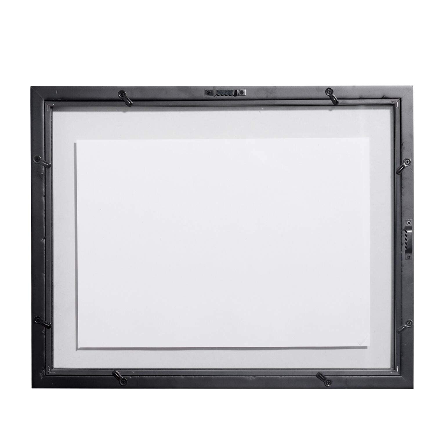 2-pak – ramka na dokumenty 11 x 14 z dwustronnym pleksiglasem HD do pływającego wyświetlania dokumentów 8,5 x 11, certyfikat, obraz lub grafika, drewniana rama dyplomowa dekoracja do montażu na ścianie, czarna