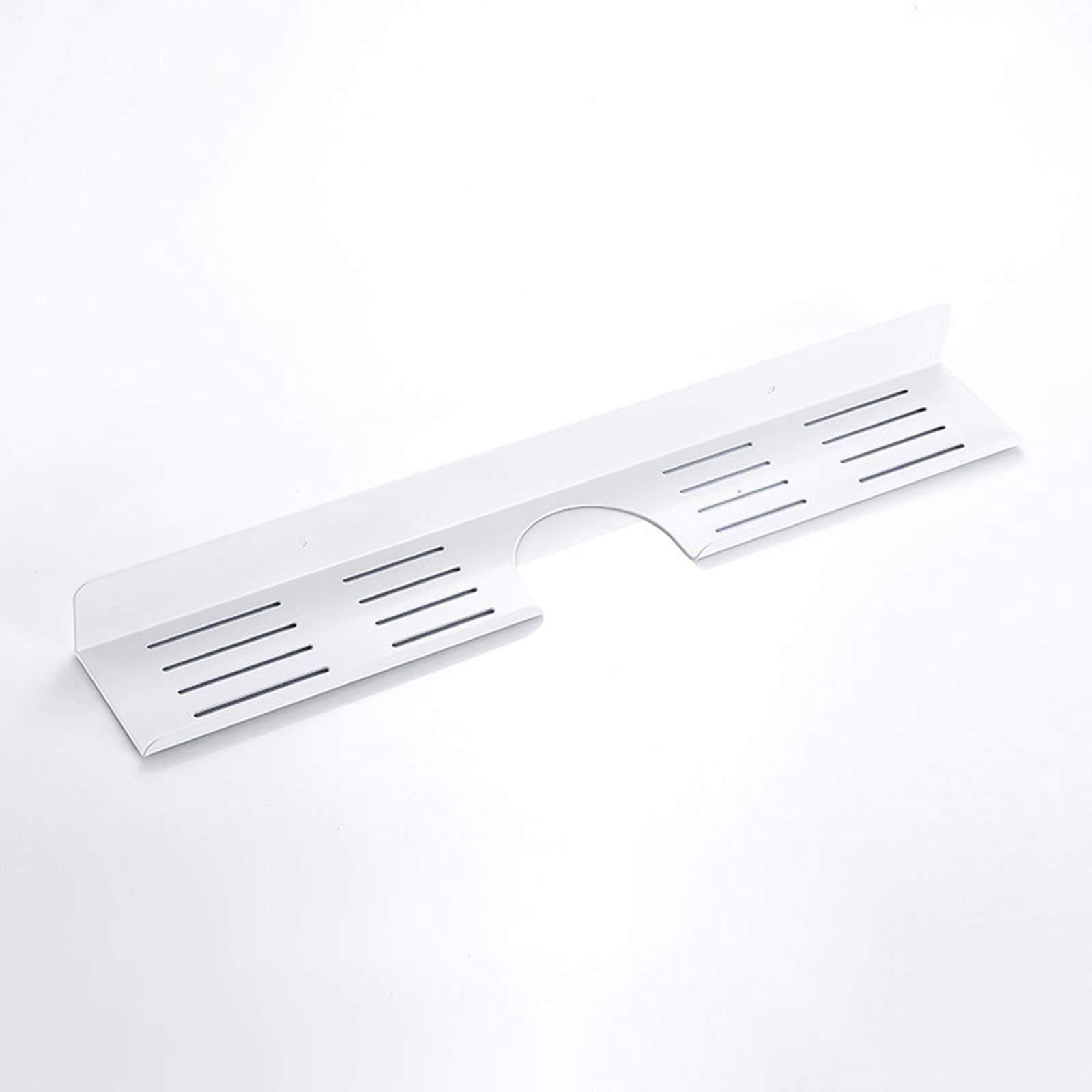 Estante de Vidrio para baño Estantes de baño Grifo Estante de Maquillaje montado en la Pared Estante de Almacenamiento de baño Muebles de baño (Color: Blanco Tamaño: 50 cm)