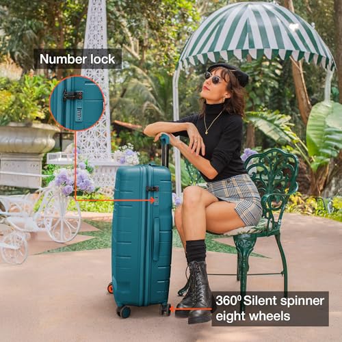 Image of Nasher Miles Paris Hard-Sided Polypropylene Luggage Set of 3 | 55cm, 65cm & 75cm | 8 Wheels Small, Medium & Large Trolley Bag for Travel | Suitcase (Multicolor)