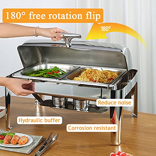 Speisenwärmer Elektrisch Buffet 220V, Chafing Dish Warmhaltebehälter Edelstahl Buffetwärmer mit Alkohol-und… – Bild 5