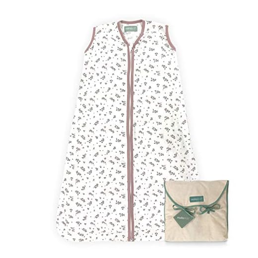 molis&co. Gigoteuse pour bébé. 0.5 TOG. 18 à 36 Mois. Idéal pour les MOIS D'ÉTÉ. Bloom Pink. 100% coton organique (GOTS).