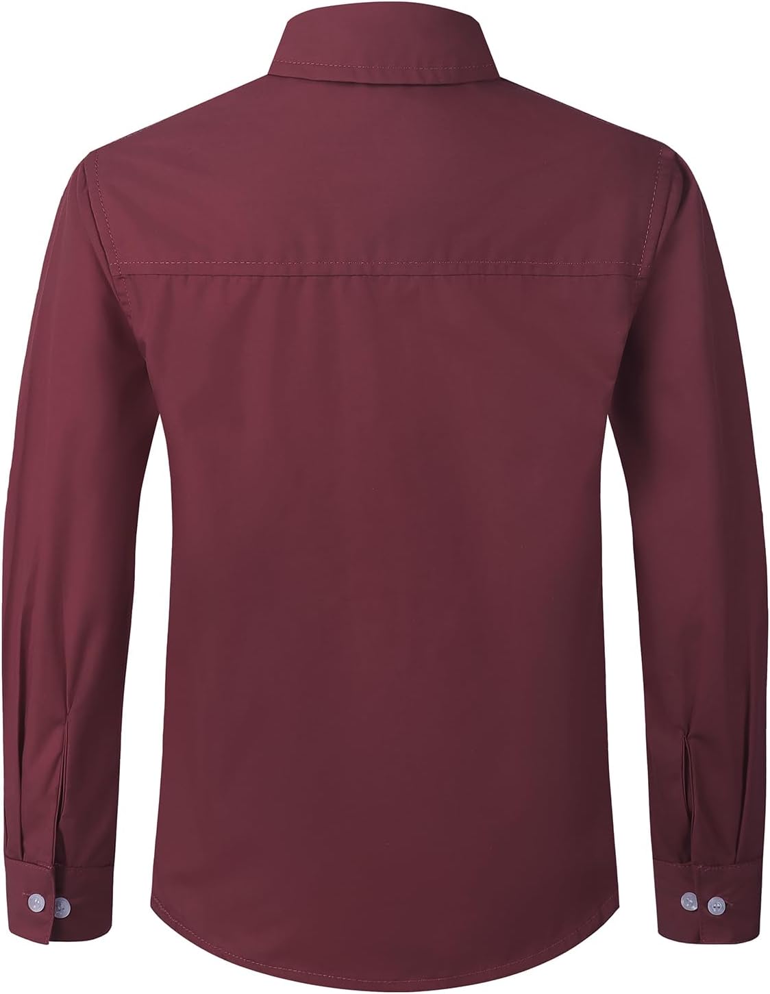 Spring&Gege Boys' Long Sleeve Dress Shirts Formal for Kids School Uniform Button Down Shirt (Regular Fit & Husky) - Image 4