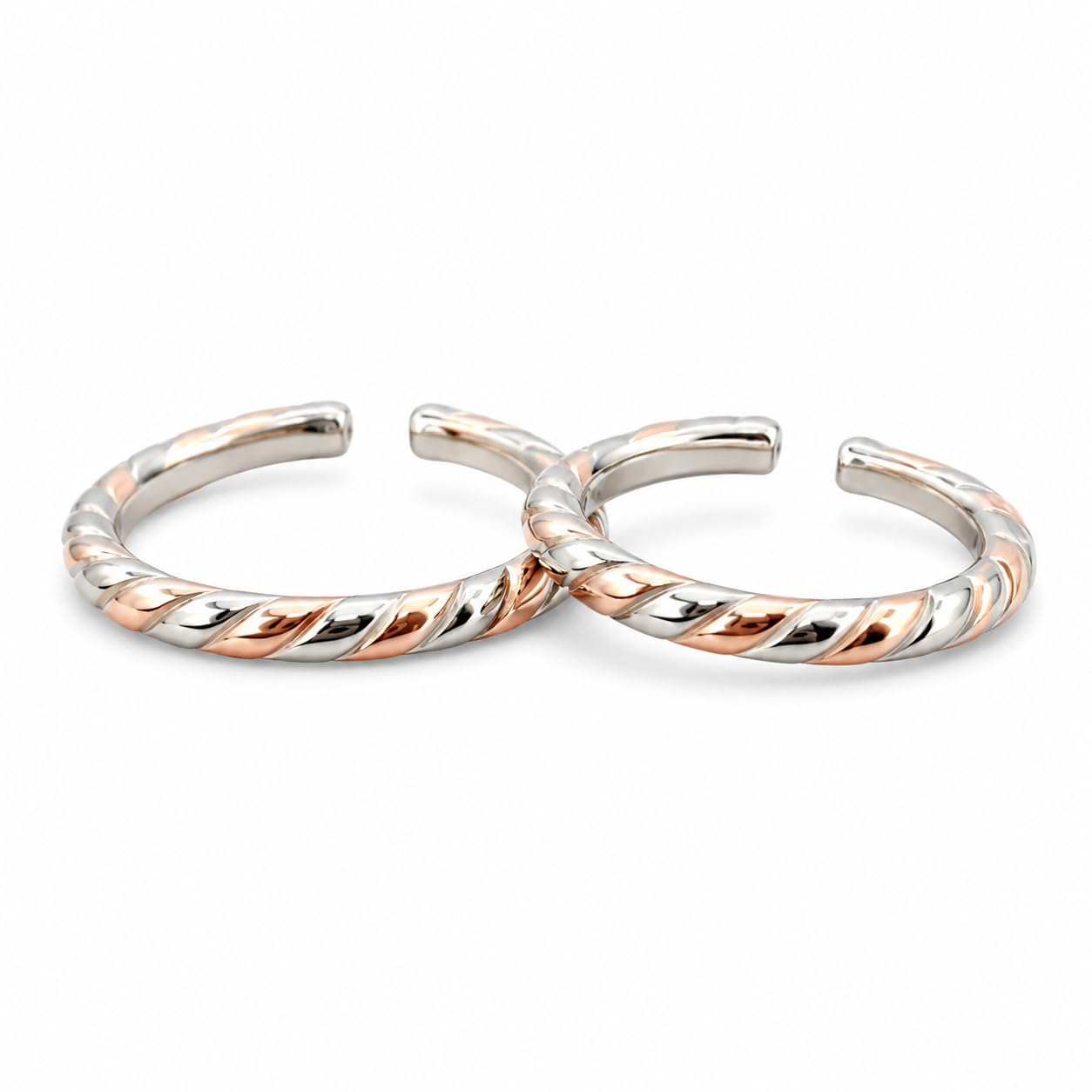 Rihi By P.C.Chandra Binding Rosegold-Silver Toe Ring For Women & Girls-image-12