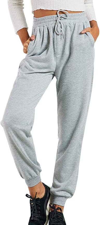 Women's sweatpants elastic ankles Clearance