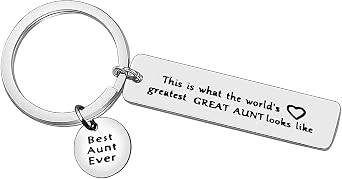 Xiahuyu Aunt Keychain Gifts Mothers Day Gifts This is What The Worlds Greatest Great Aunt Looks Like Keychain Best Aunt Ever Gifts Christmas Birthday Gifts Aunt Gifts from Niece Nephew