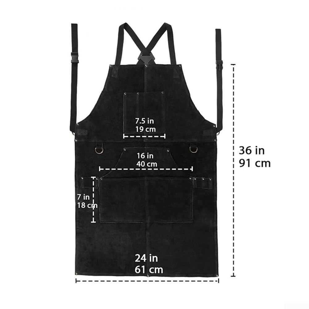 Delantal protector para forja metalurgia carpintería