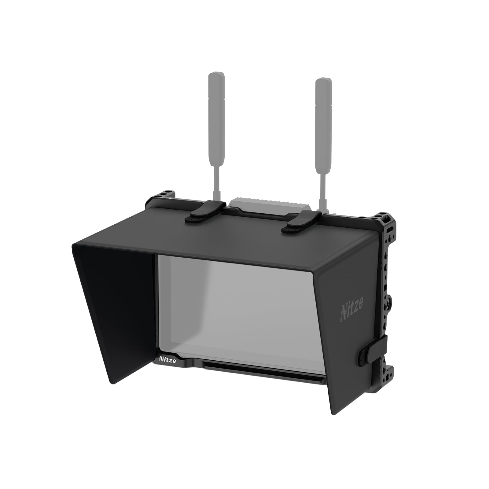 Nitze Gabbia per Monitor Hollyland Pyro 7 con Paraluce in Pelle PU e Guida NATO Integrata - JT-H02B