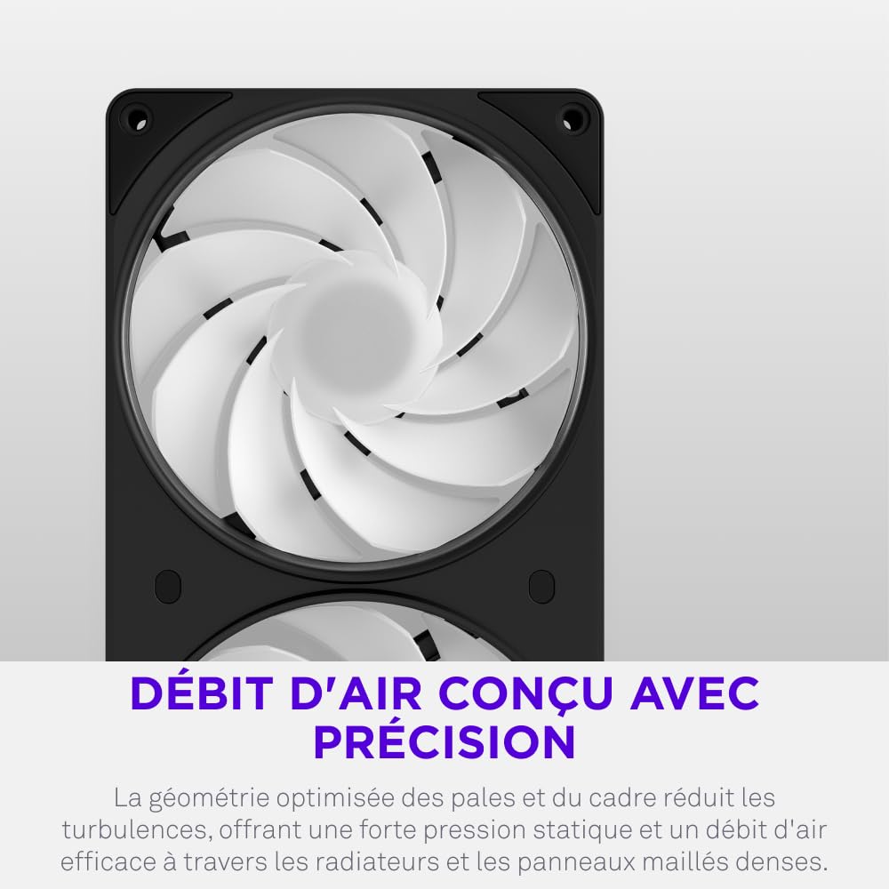 NZXT F360 RGB Reverse - Ventilateur monobloc 360mm Inversé - Noir