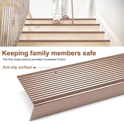 Protector de borde de escalera antideslizante y autoadhesivo 5