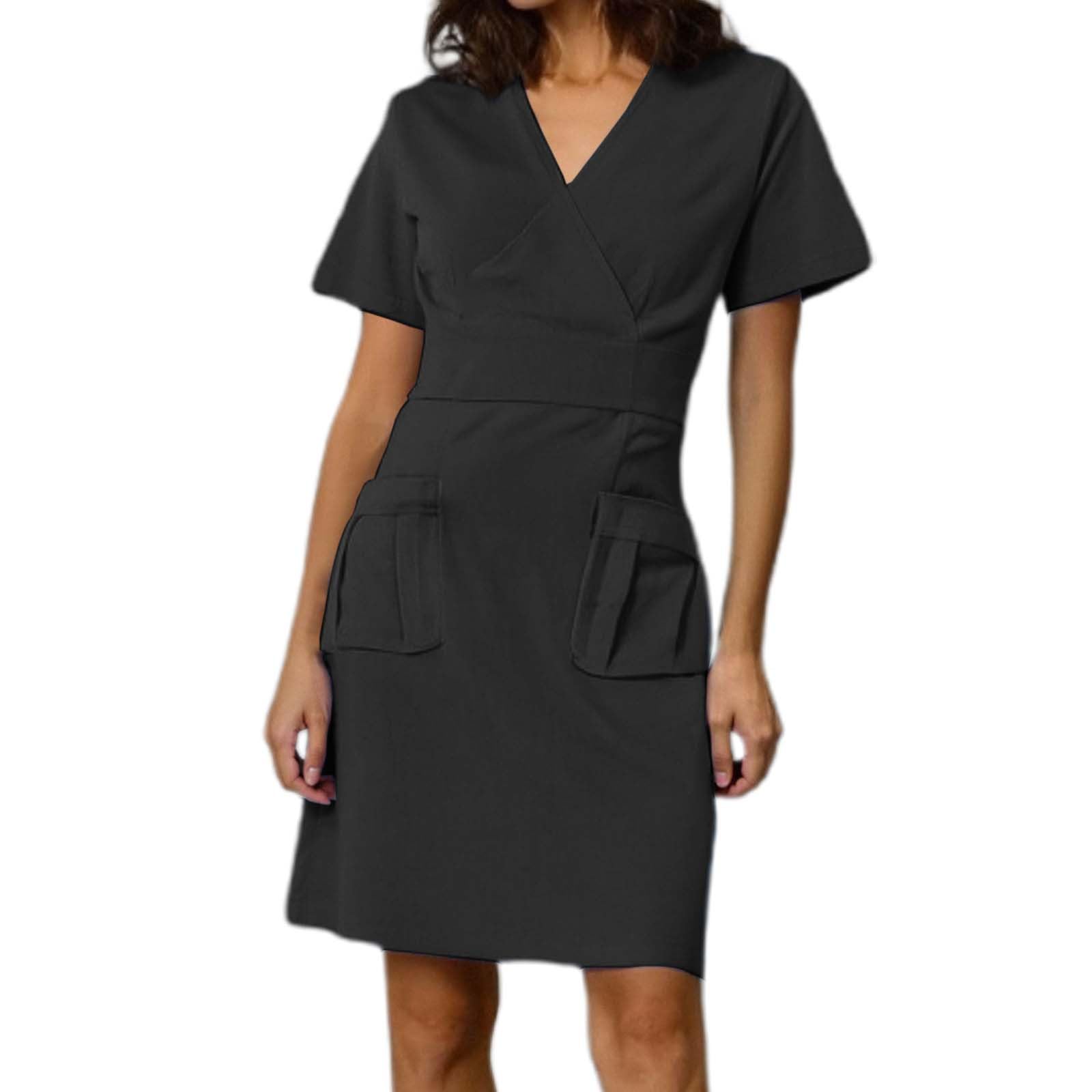 Robe longue d'été de qualité supérieure col en V coupe impeccable - 5