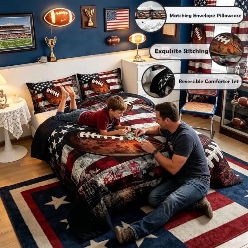 Image of Feelyou Football Comforter Set King Size Boys Girls Teens