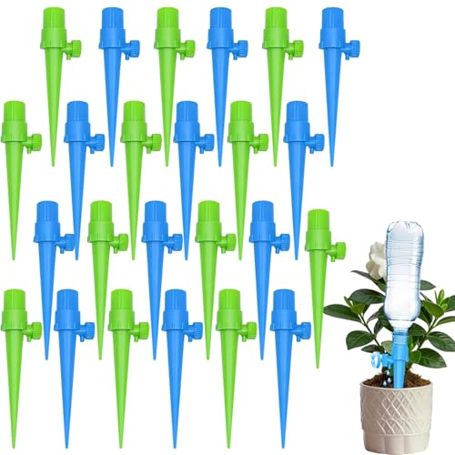 12/24 Piezas Goteo Automático Plantas Set, Riego por Goteo, Sistema de Riego por Goteo Anti-fugas, Para Plantas Interior Jardín