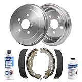 Detroit Axle - Rear Brake Drums w/Brake Shoes Replacement for Toyota Corolla Prius Celica - 6pc